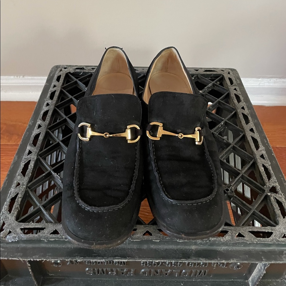 Gucci horsebit heeled loafers